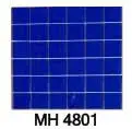 Gạch mosaic thủy tinh nhập khẩu, màu xanh, KT viên  48mm x 48mm, KT vỉ 300x300mm, MH 4801 (1 thùng 22 vĩ = 2m2)